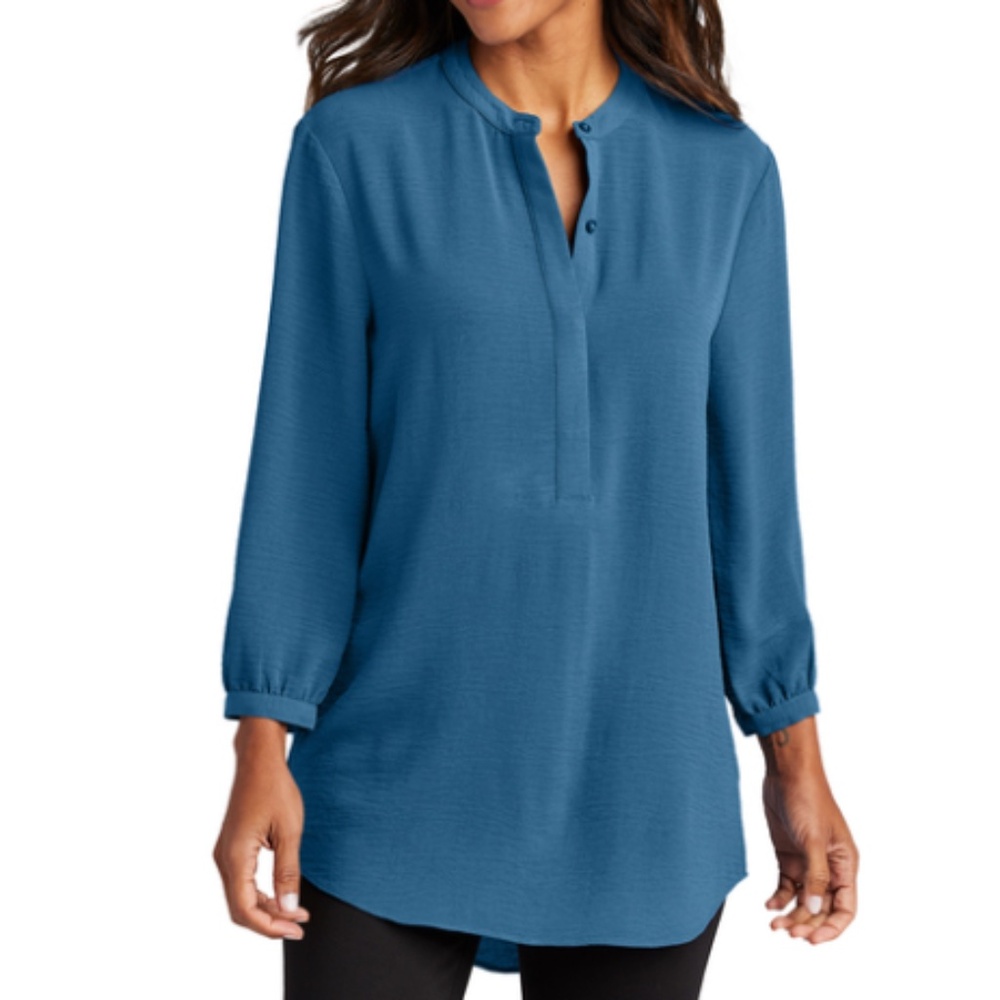 Women's 3/4-Sleeve Textured Crepe Tunic NEW